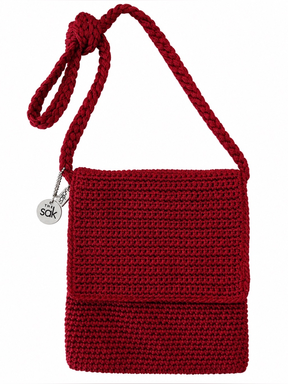 The Sak Red Crochet Crossbody Bag Boho Y2K Purse
